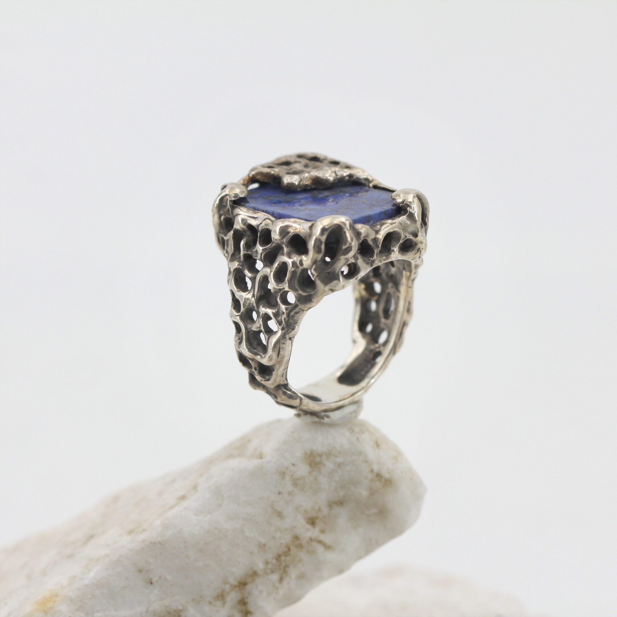 Anna Gioielli Marte anello argento lapislazzuli 15x20 mm