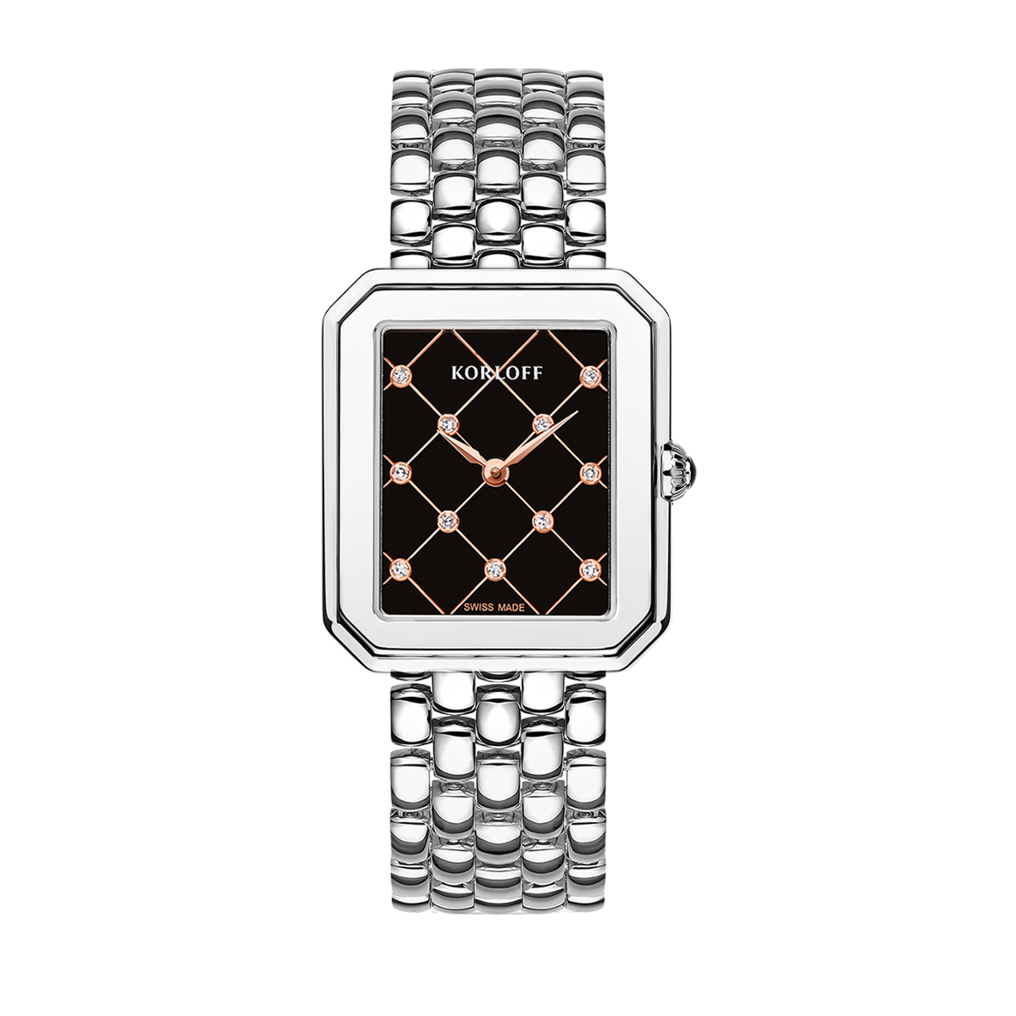 Korloff Iconik 04WA2170029 Orologio Acciaio Diamanti Nero
