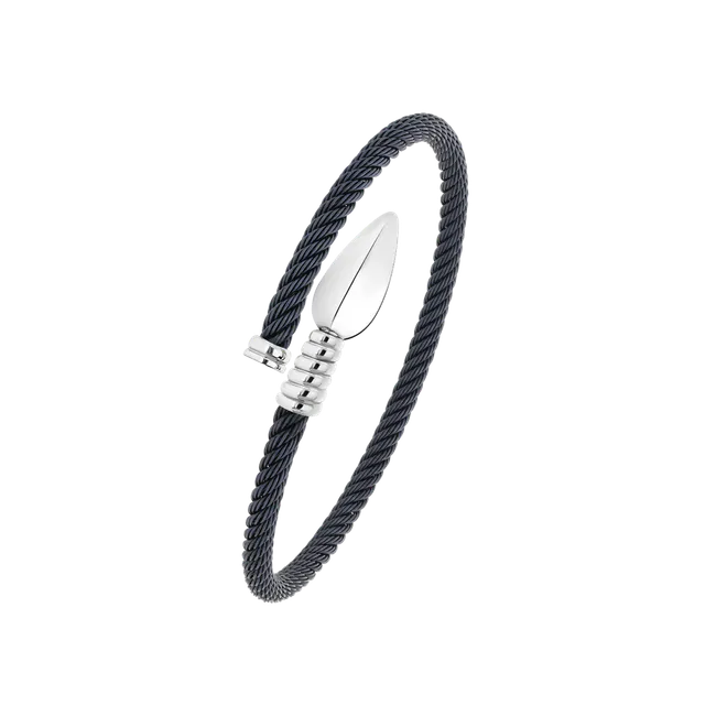 Korloff Lance JL-JLBB01-WG/BS bracciale oro bianco acciaio blu 17 cm