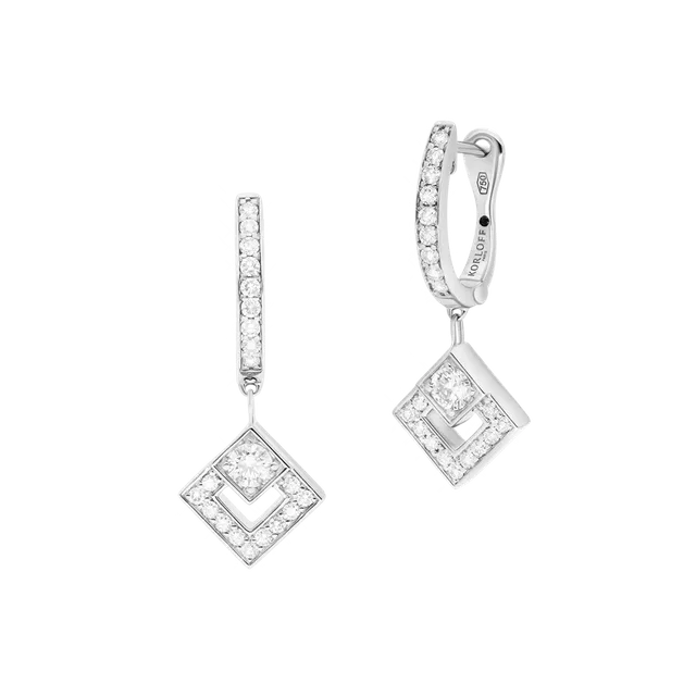 Korloff Eclat JEE07 orecchini oro bianco diamanti