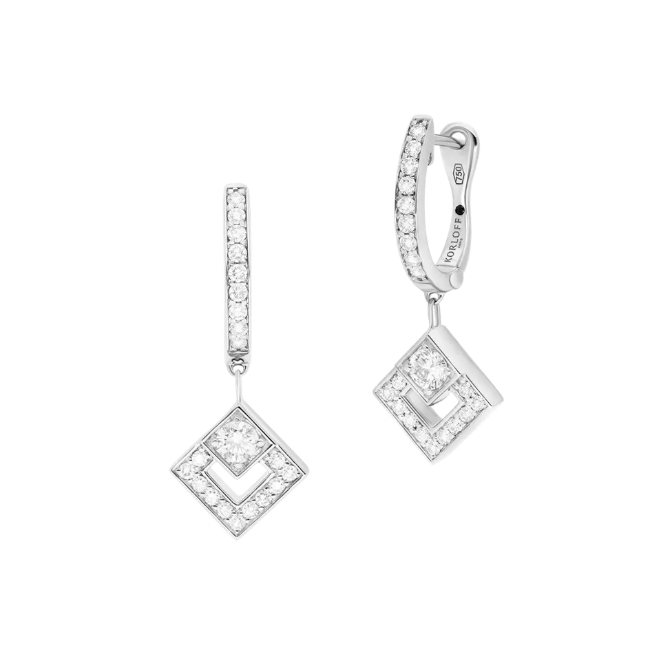 Korloff Eclat JEE07 orecchini oro bianco diamanti
