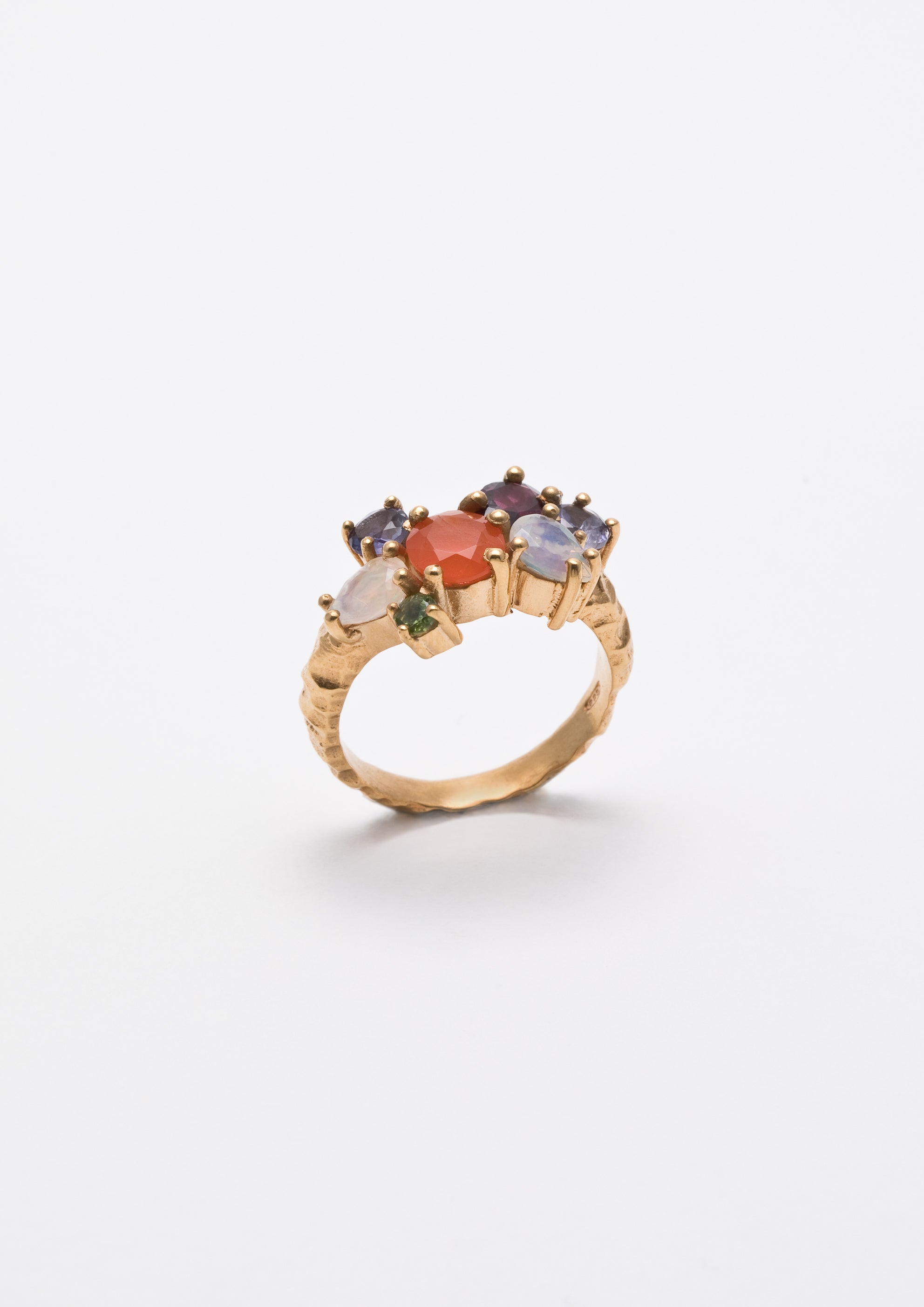 Voodoo Jewels Bold Shapes Inay anello dorato corniola M