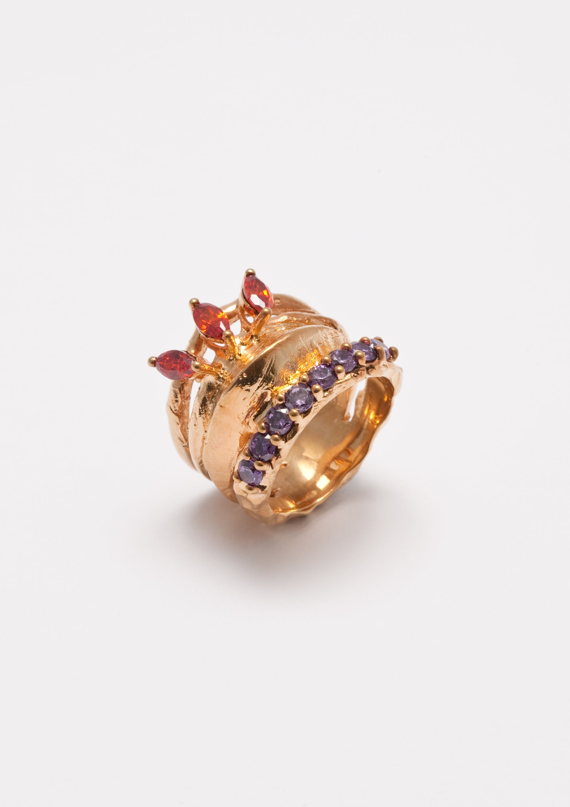 Voodoo Jewels Bold Shapes Aelysium anello bronzo dorato marquise