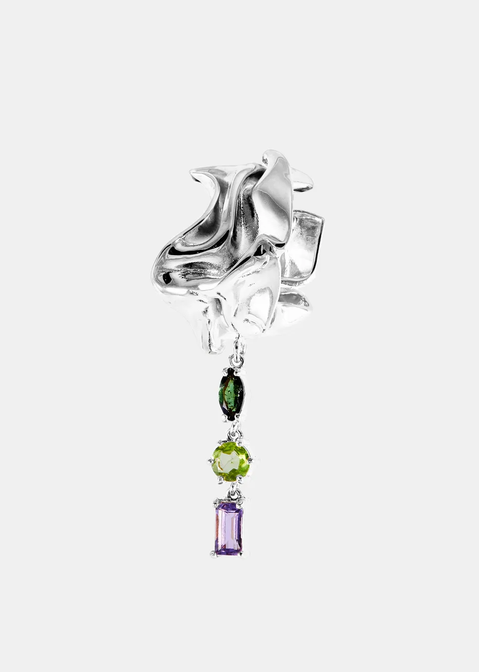 Voodoo Jewels Bold Shapes Celaya earcuff oro pietre verdi