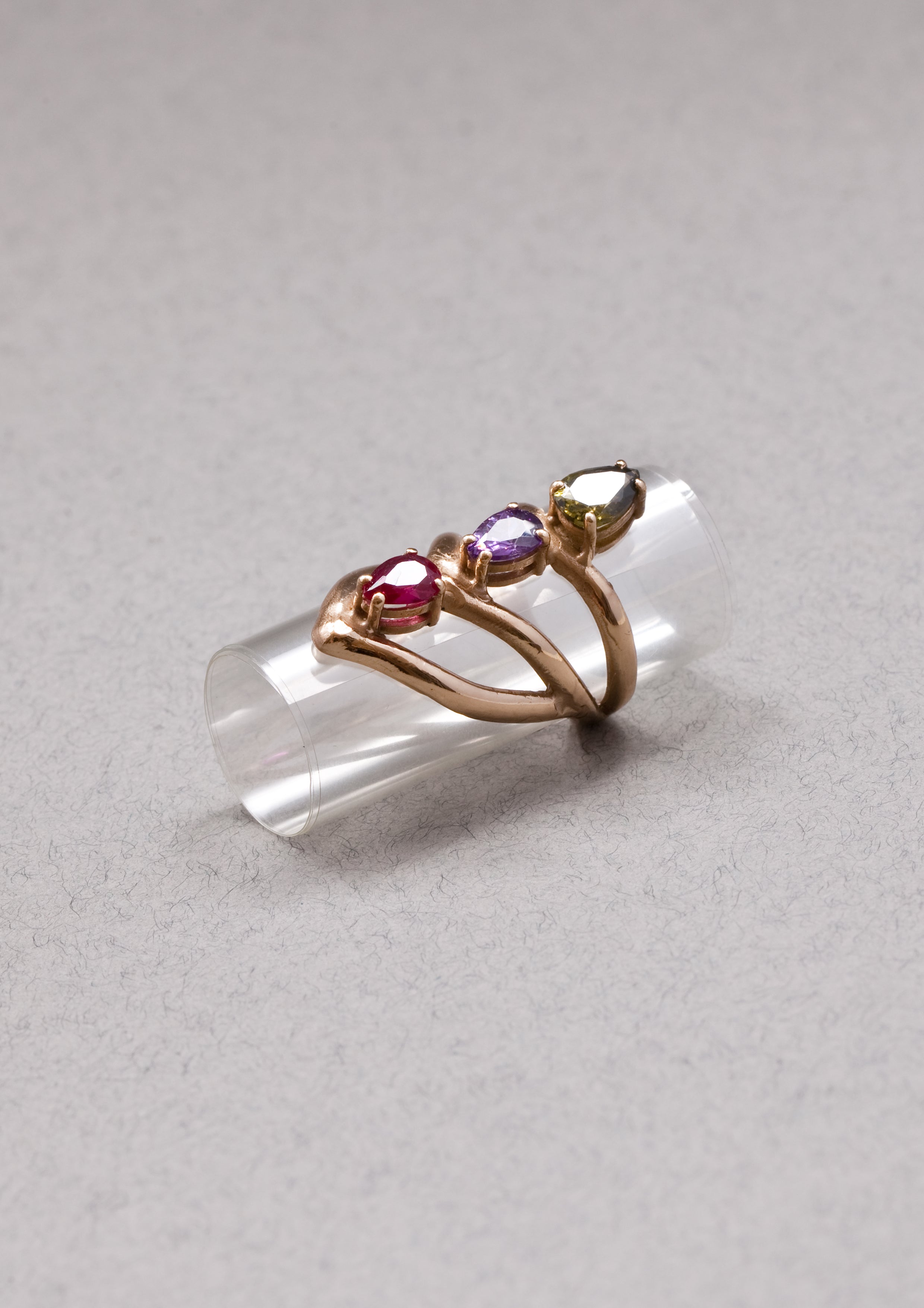 Voodoo Jewels Bold Shapes Pistil Anello Bronzo Pietre Goccia