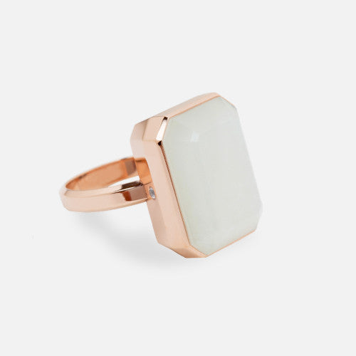 Ringly Luxe First Date Anello Moonstone oro rosa 8