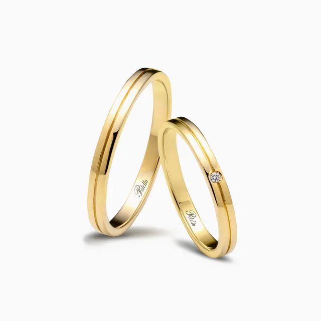 Polello Si Lo Voglio Fedi Oro Giallo Diamanti