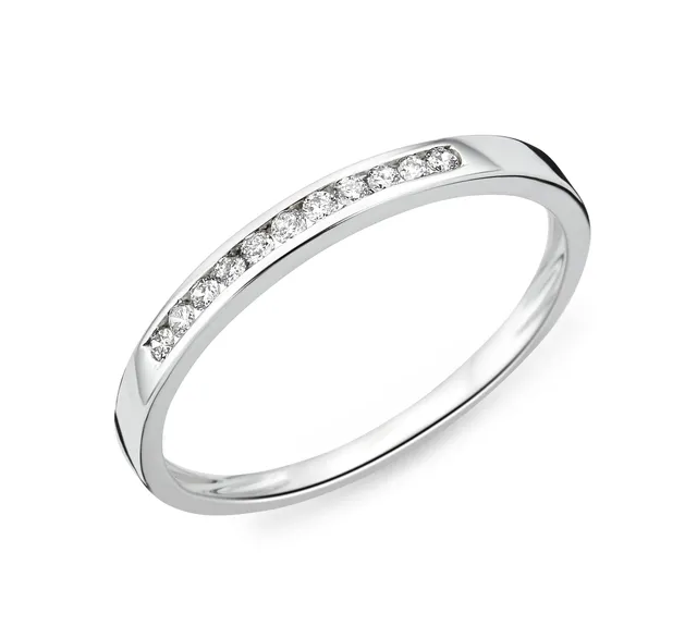 Miore Ring anello oro bianco 9KT 375