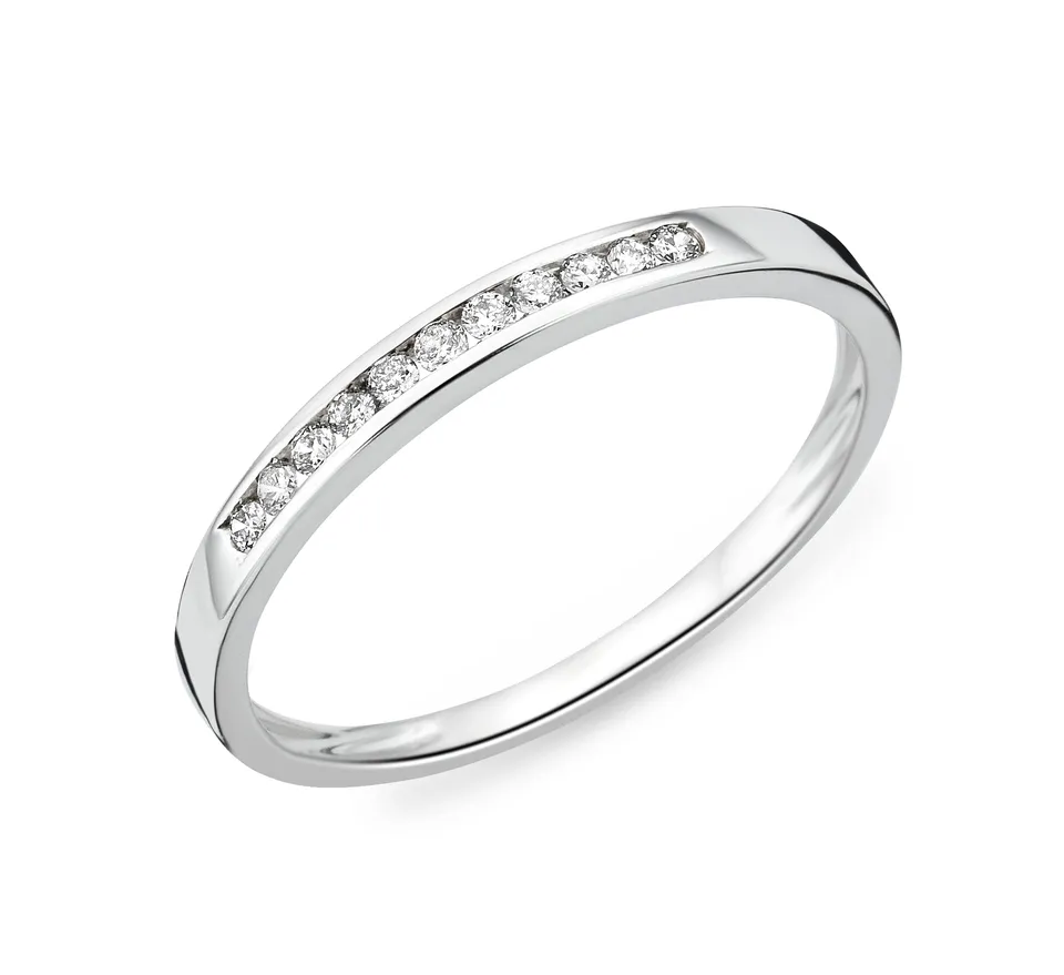 Miore Ring anello oro bianco 9KT 375