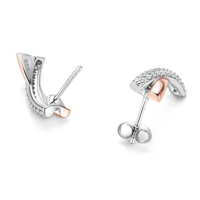 MIORE Orecchini argento 925 zirconia bianca
