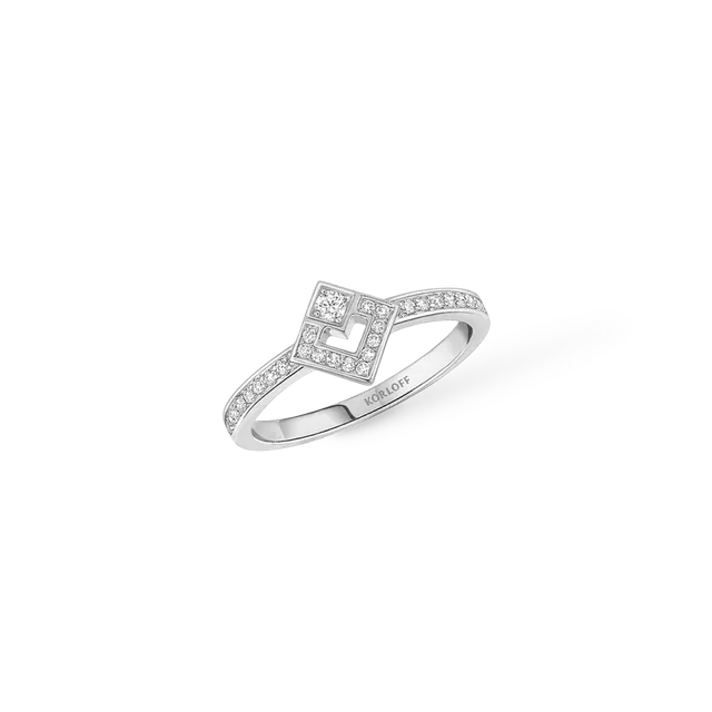 Korloff Eclat JER01 anello oro bianco diamanti misura 50