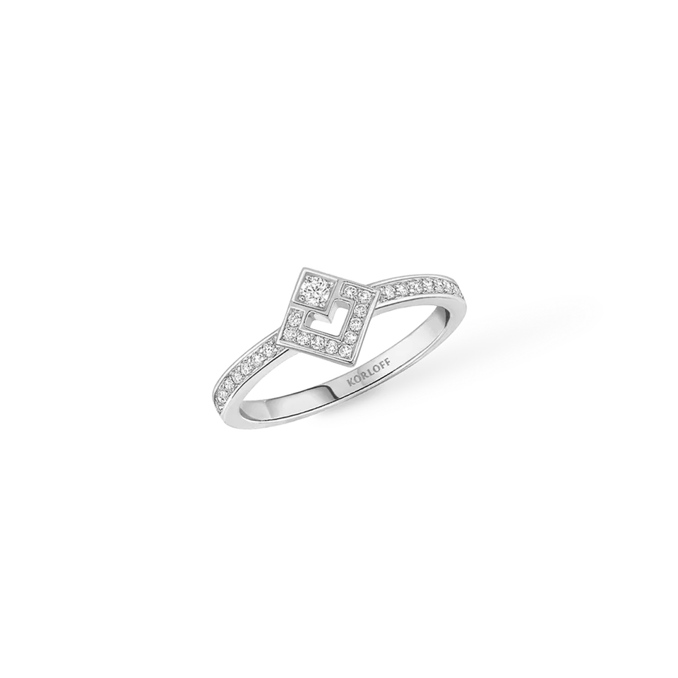 Korloff Eclat JER01 anello oro bianco diamanti misura 50