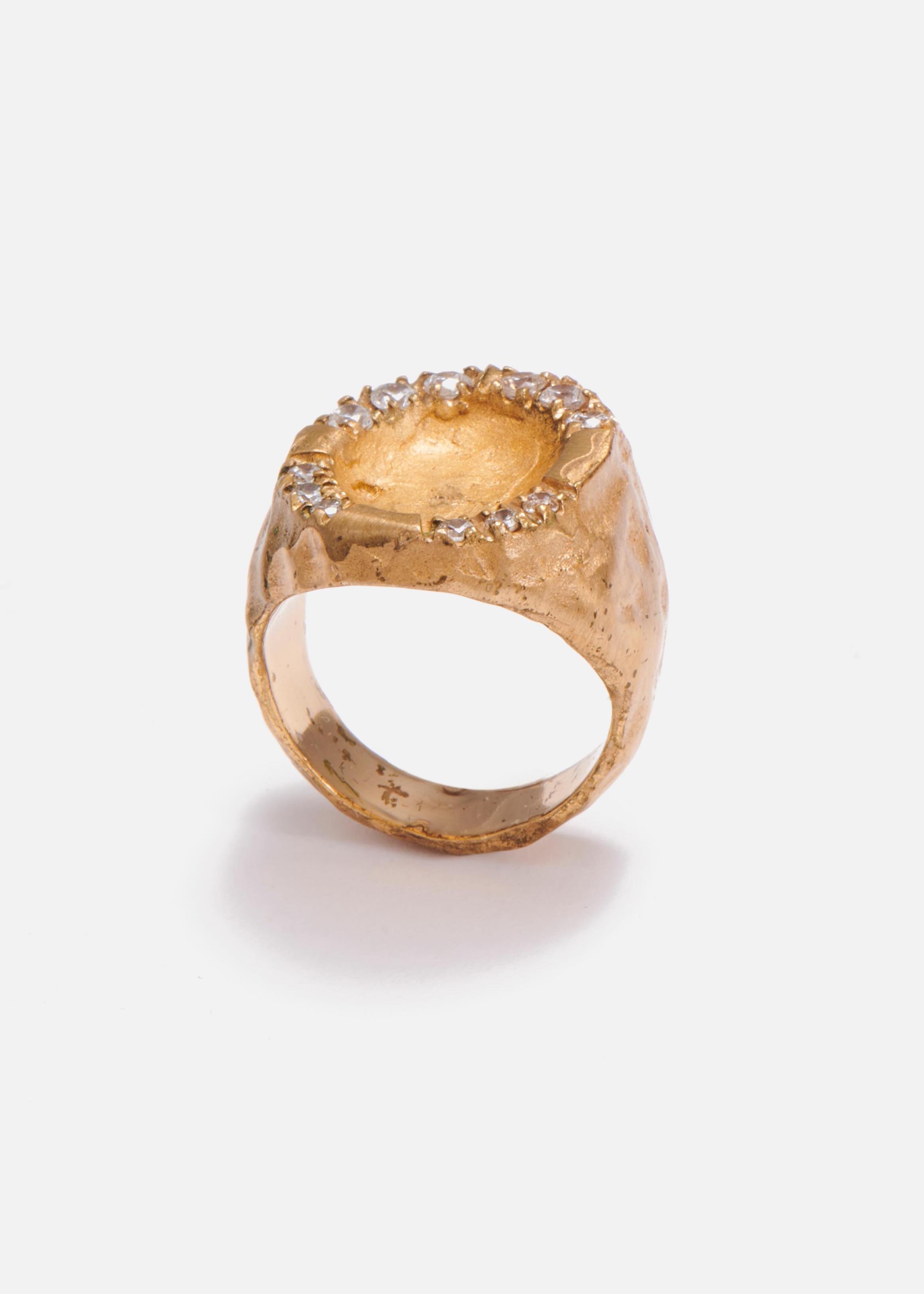 Voodoo Jewels Sigilla Empty anello chevalier bronzo oro M