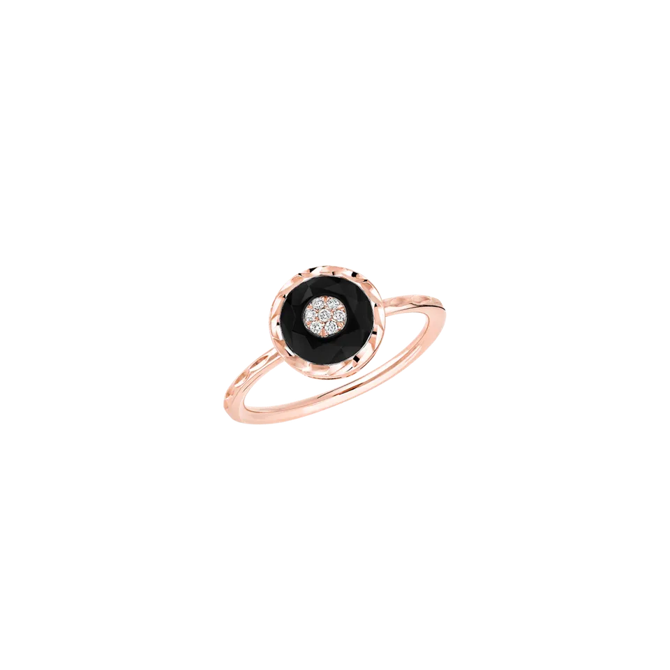 Korloff Je Play JL-JJPR02 anello oro rosa onice diamanti