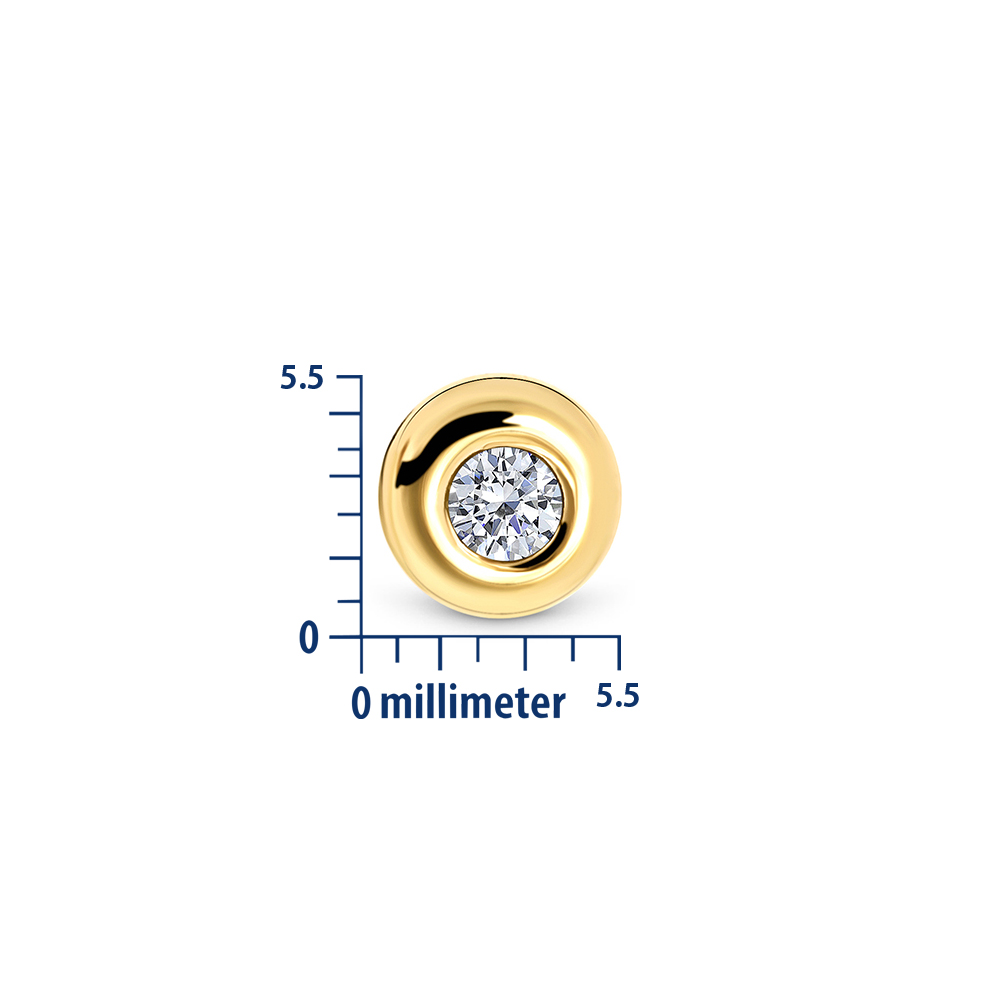 Miore Orecchini Oro Giallo 9 Kt Zirconi Donna