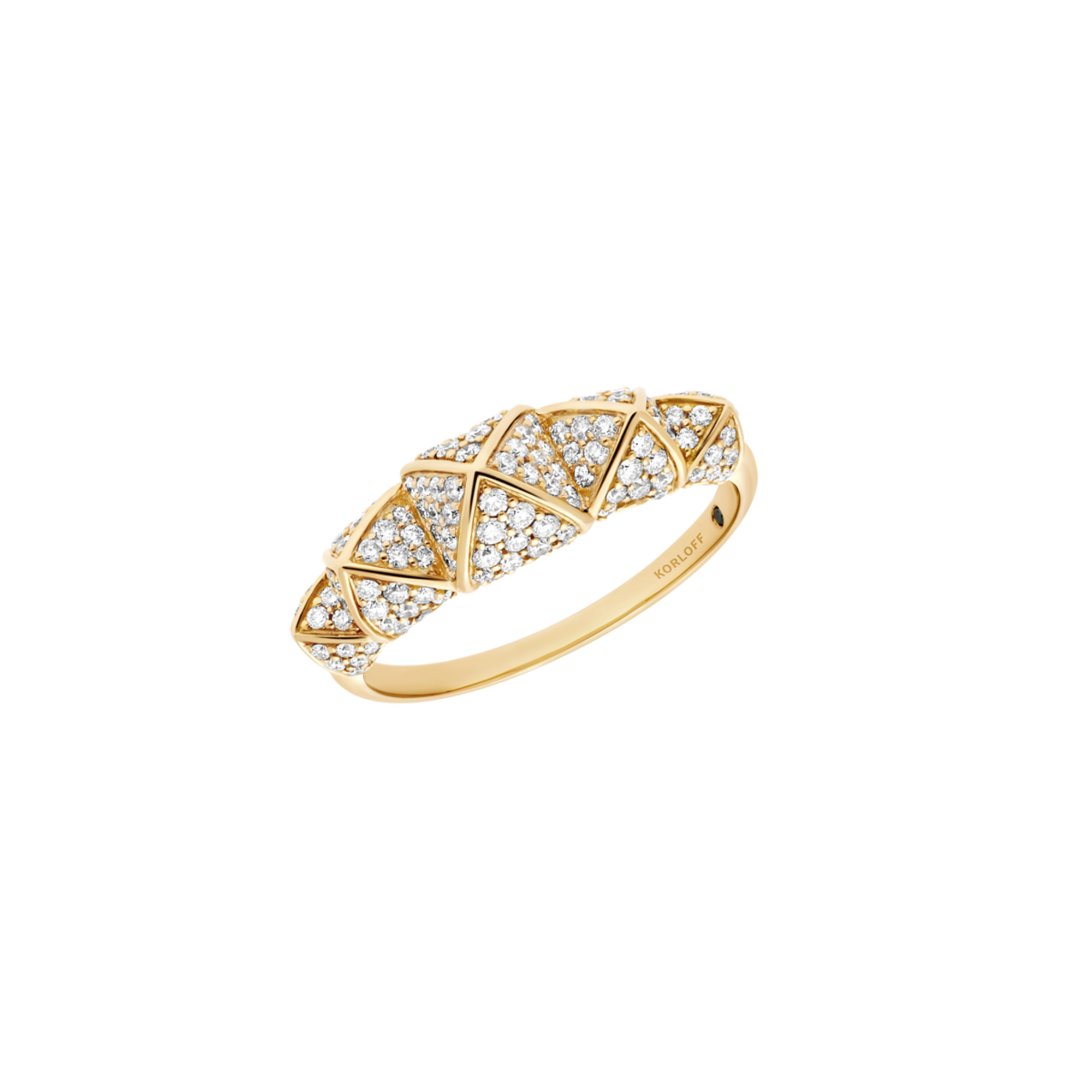Korloff Korlove JKVR02 anello oro giallo diamanti 5 cuori mis. 52