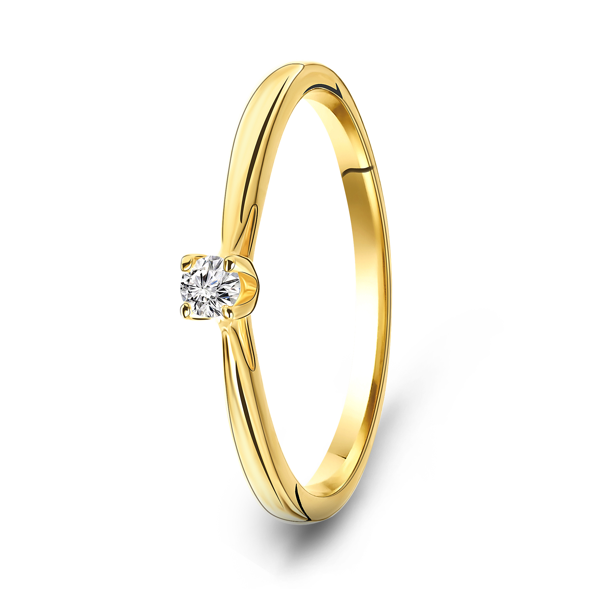 MIORE Anello Oro Giallo 9 Kt Classico