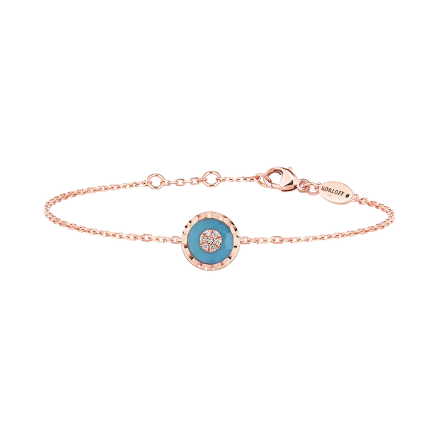 Korloff Je Play JL-JJPB02 Bracciale oro rosa diamanti turchese