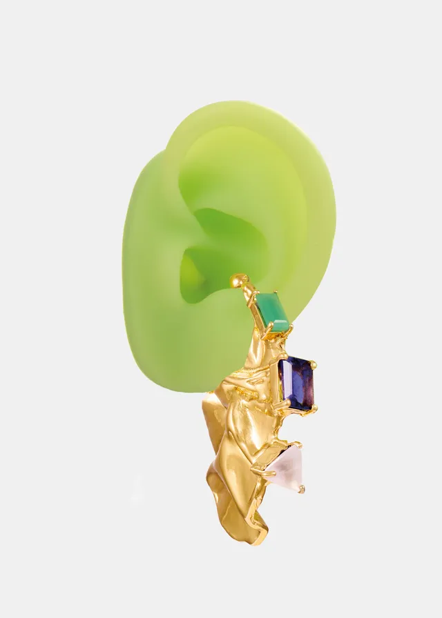 Voodoo Jewels Bold Shapes Ares earcuff bronzo pietre