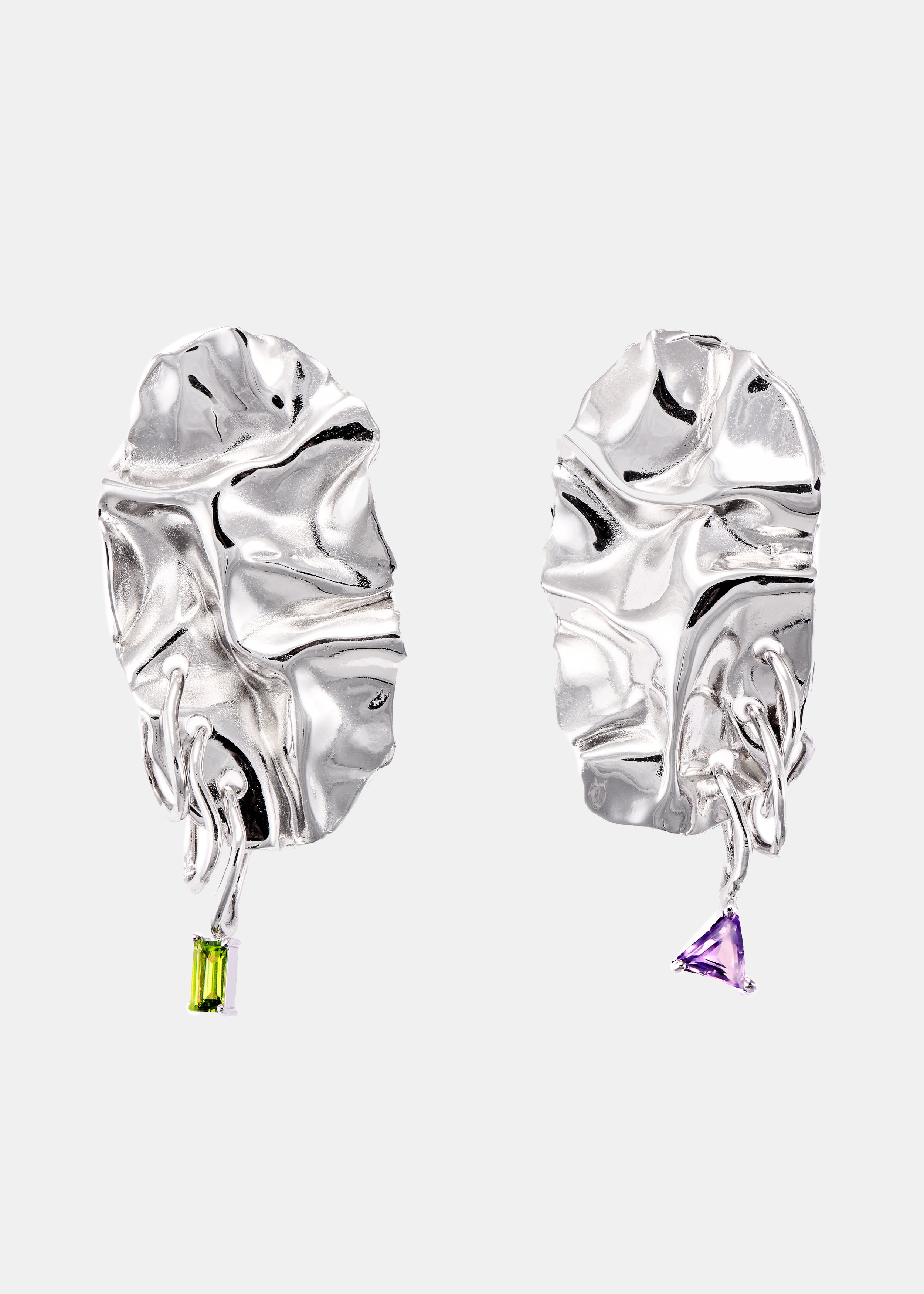 Voodoo Jewels Bold Shapes Iguala orecchini argento pietre naturali