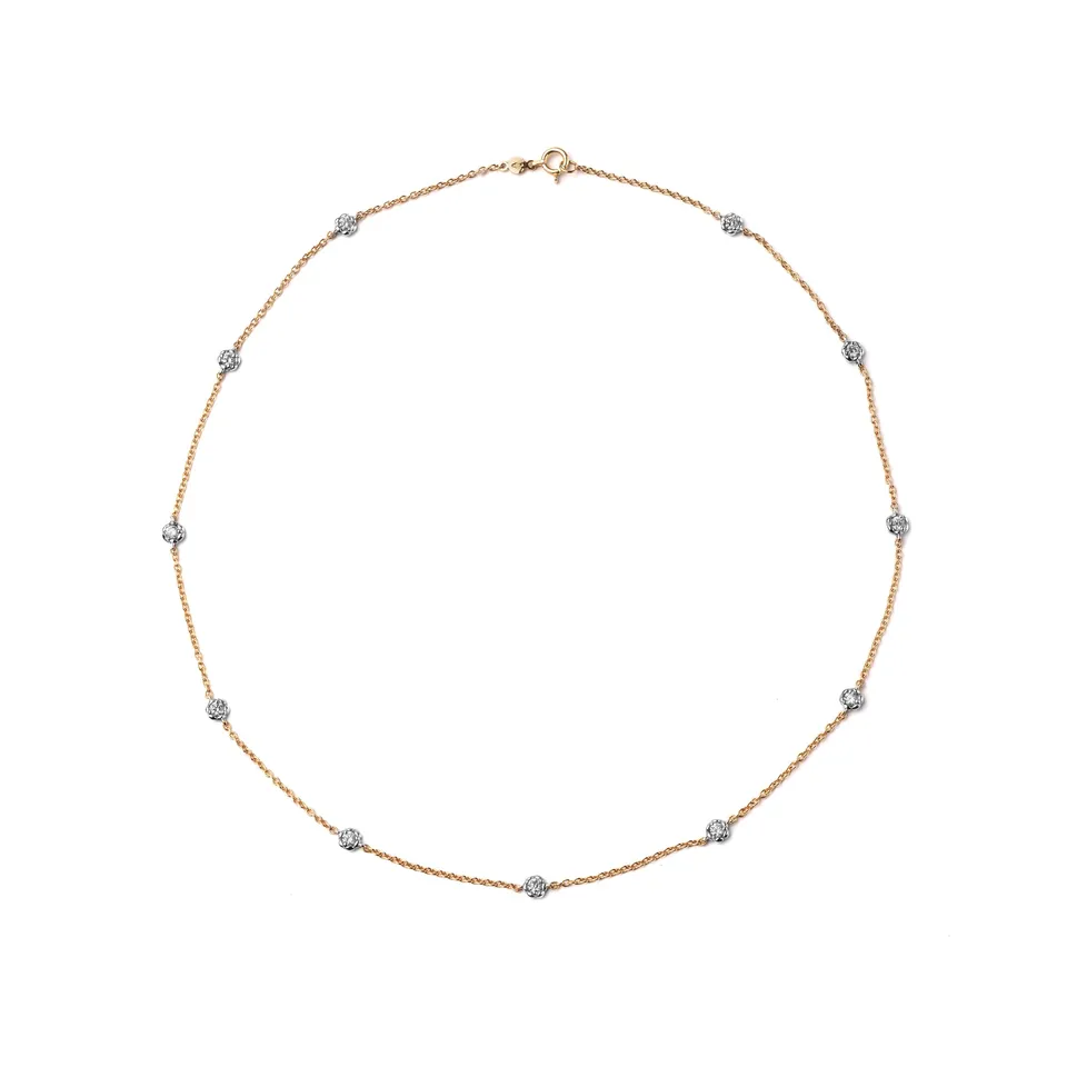 Noi Gioielli Unico collana oro rosa diamanti station 40 cm