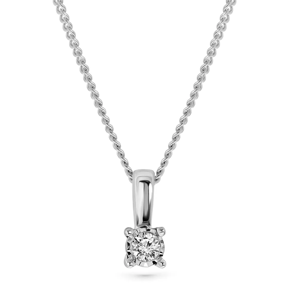 Miore Collana oro bianco 9Kt catena donna oro 375