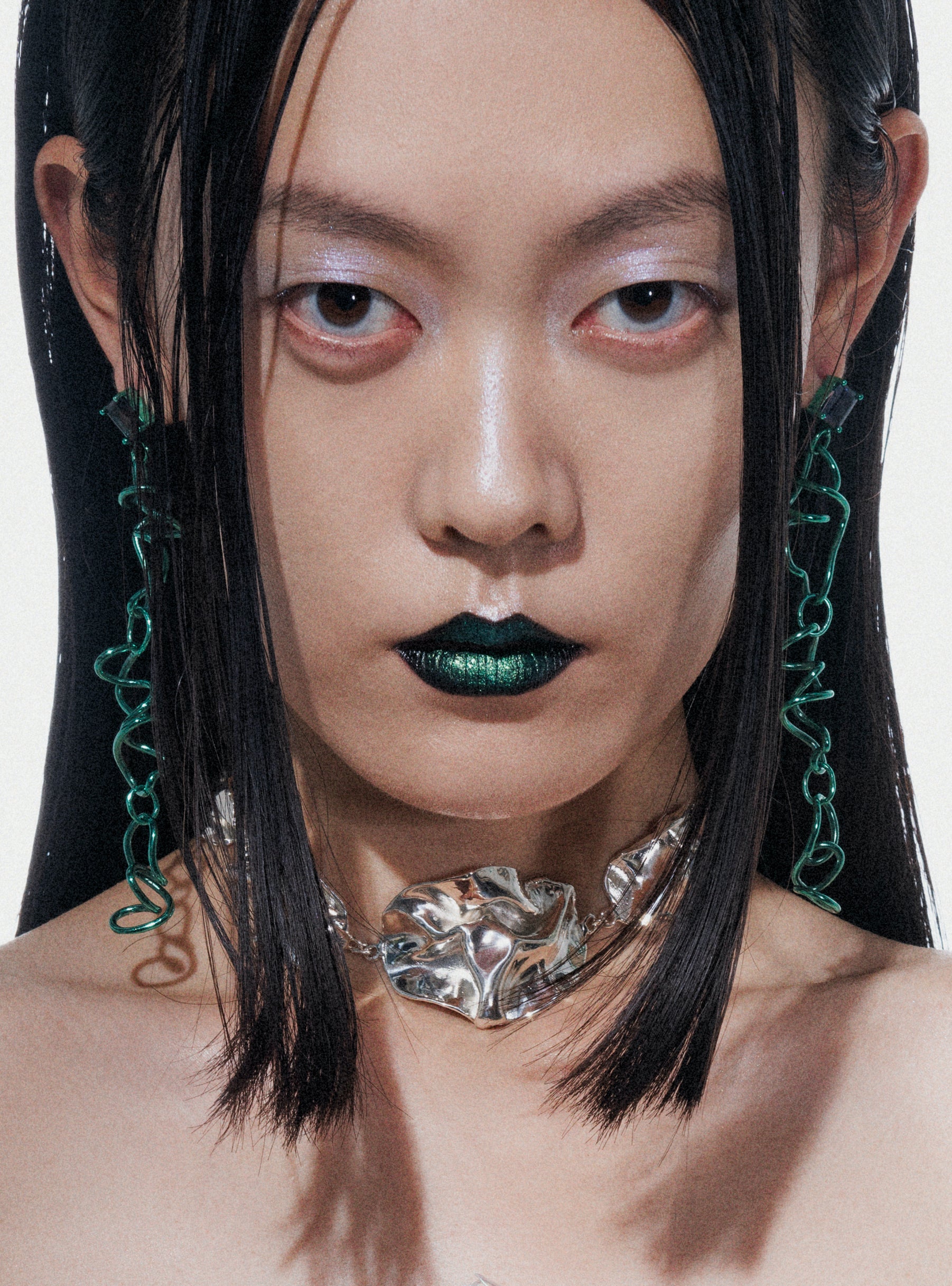 Voodoo Jewels Bold Shapes Huacas Necklace choker argentato