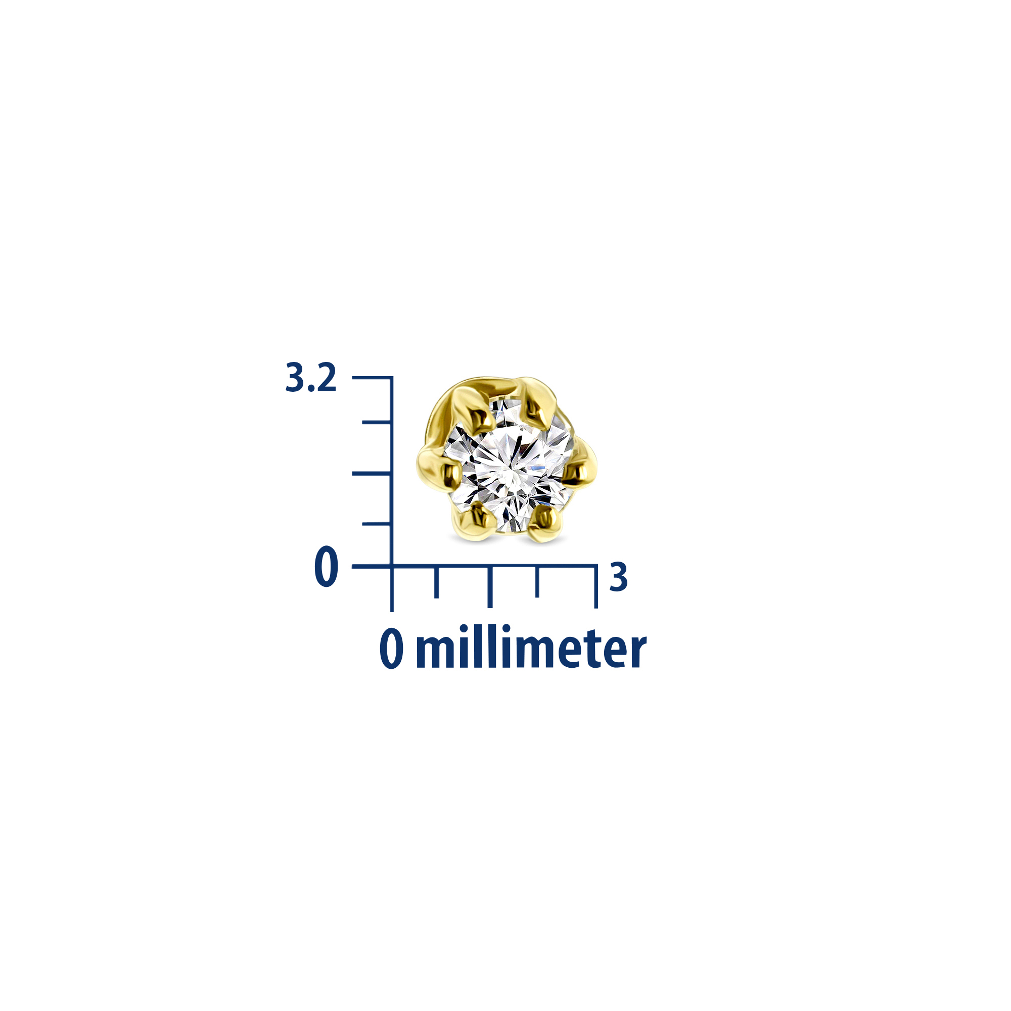 Miore Earrings Orecchini Oro Giallo 14KT Senza Pietra