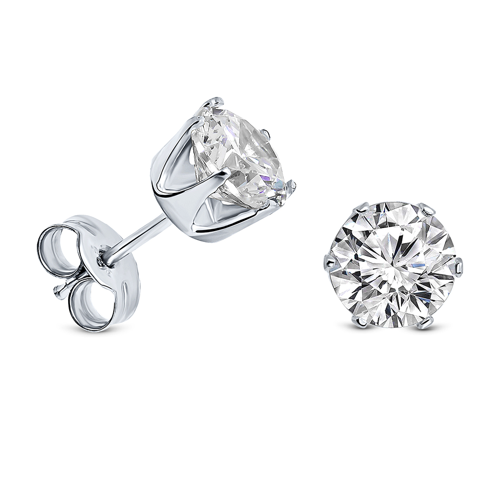 Miore orecchini oro bianco 9 kt zirconi