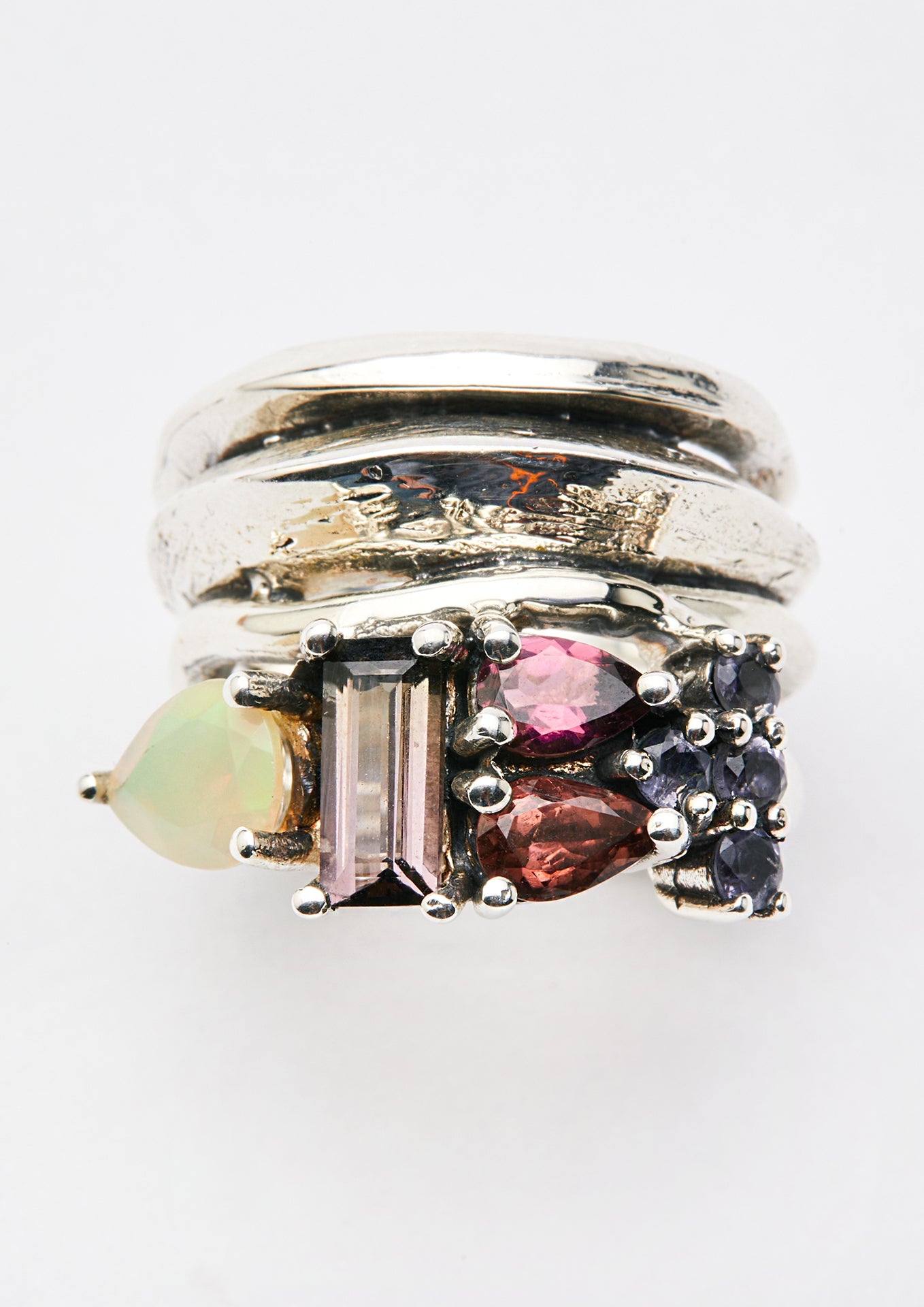 Voodoo Jewels Bold Shapes Siko anello tormaline M