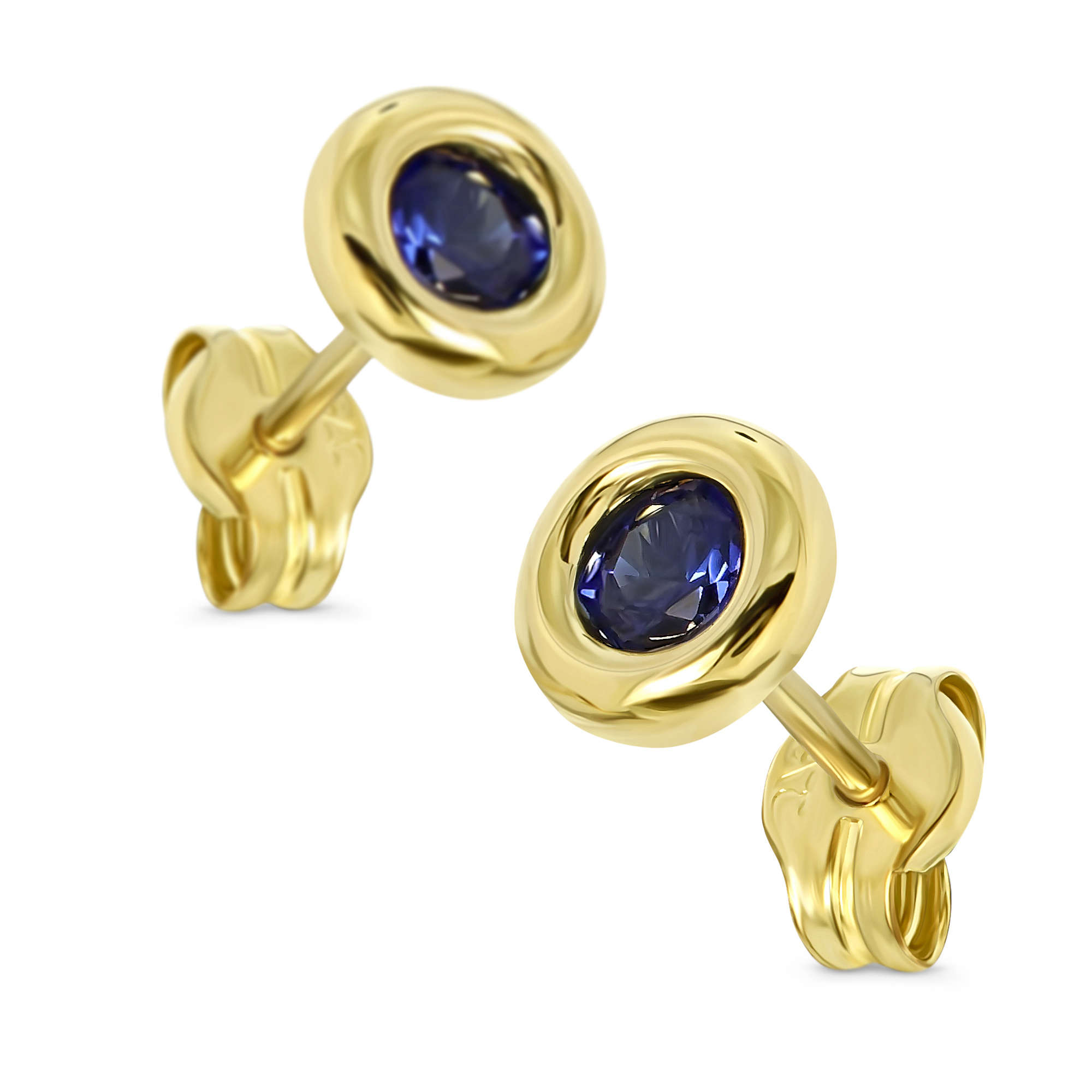 Miore Earrings orecchini oro 9kt zaffiro creato