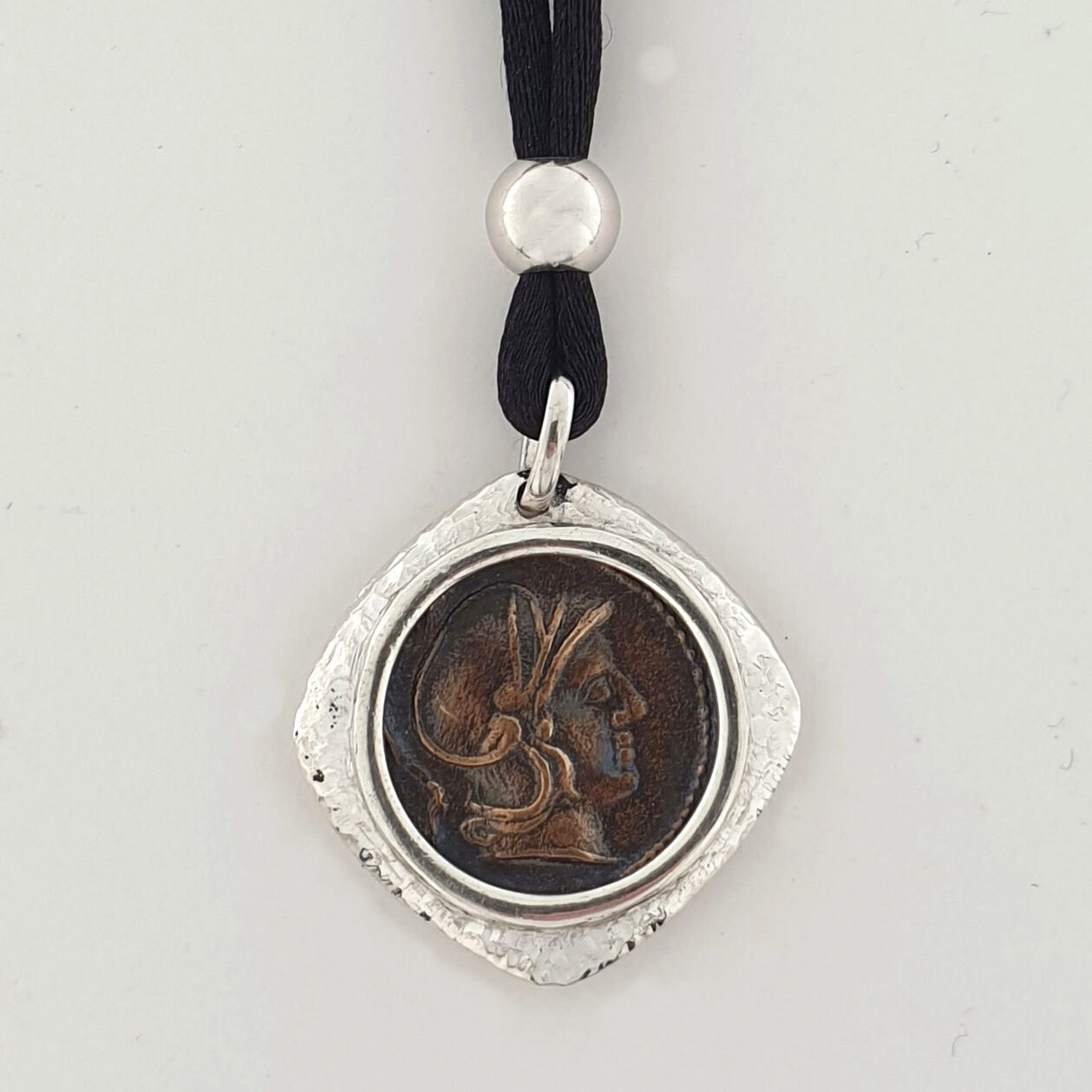 Anna Gioielli Monete Romane Pendente Argento Moneta Bronzo