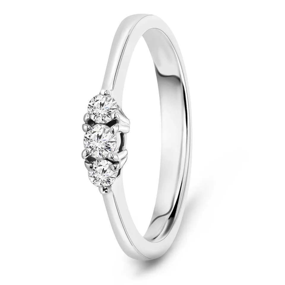 Miore Anello Oro Bianco 18 Kt (750)