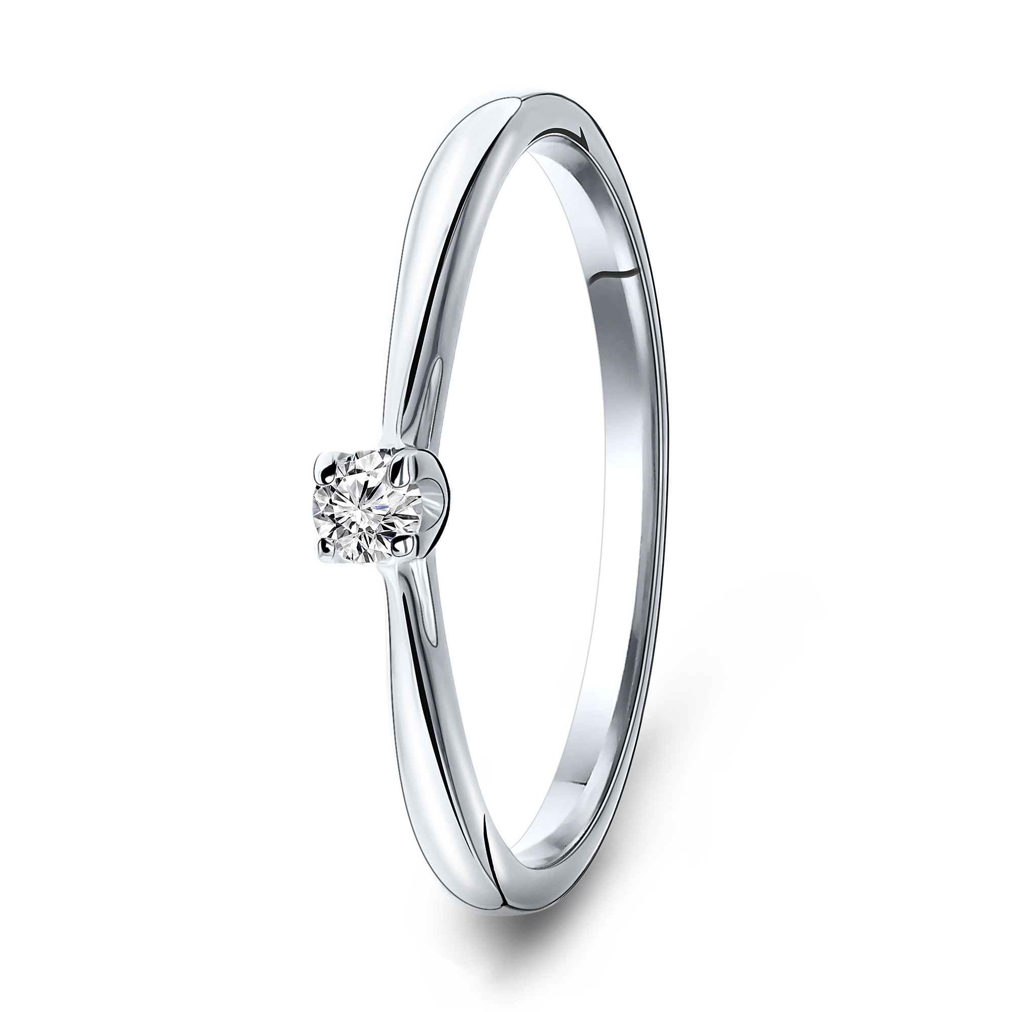 Miore Ring Anello Oro Bianco 9Kt 375