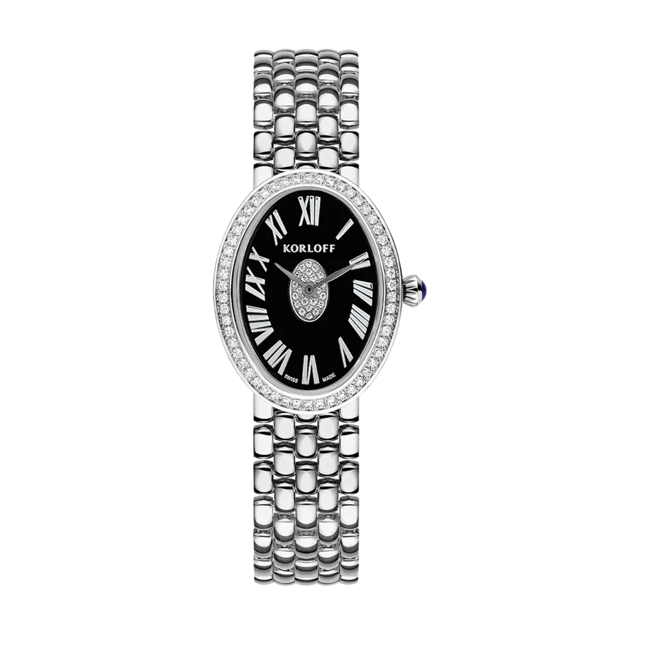 Korloff Iconik 04WA830108 Orologio Acciaio Diamanti Nero
