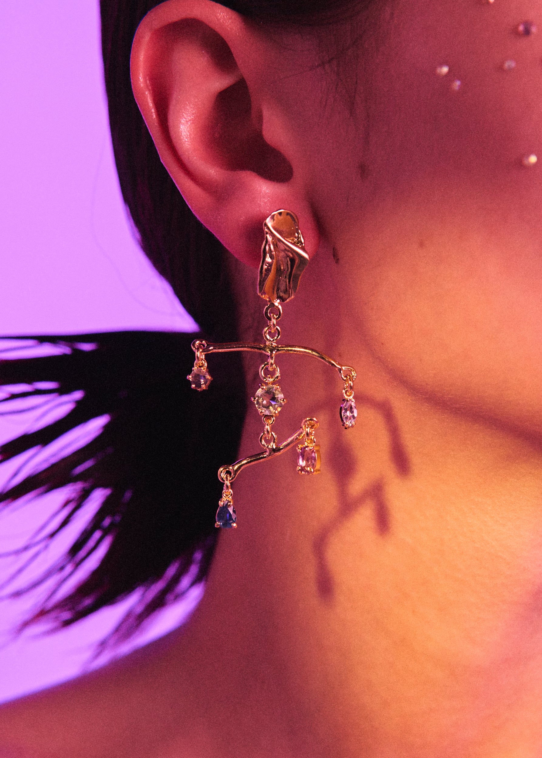 Voodoo Jewels Bold Shapes Arteaga orecchini bronzo pietre