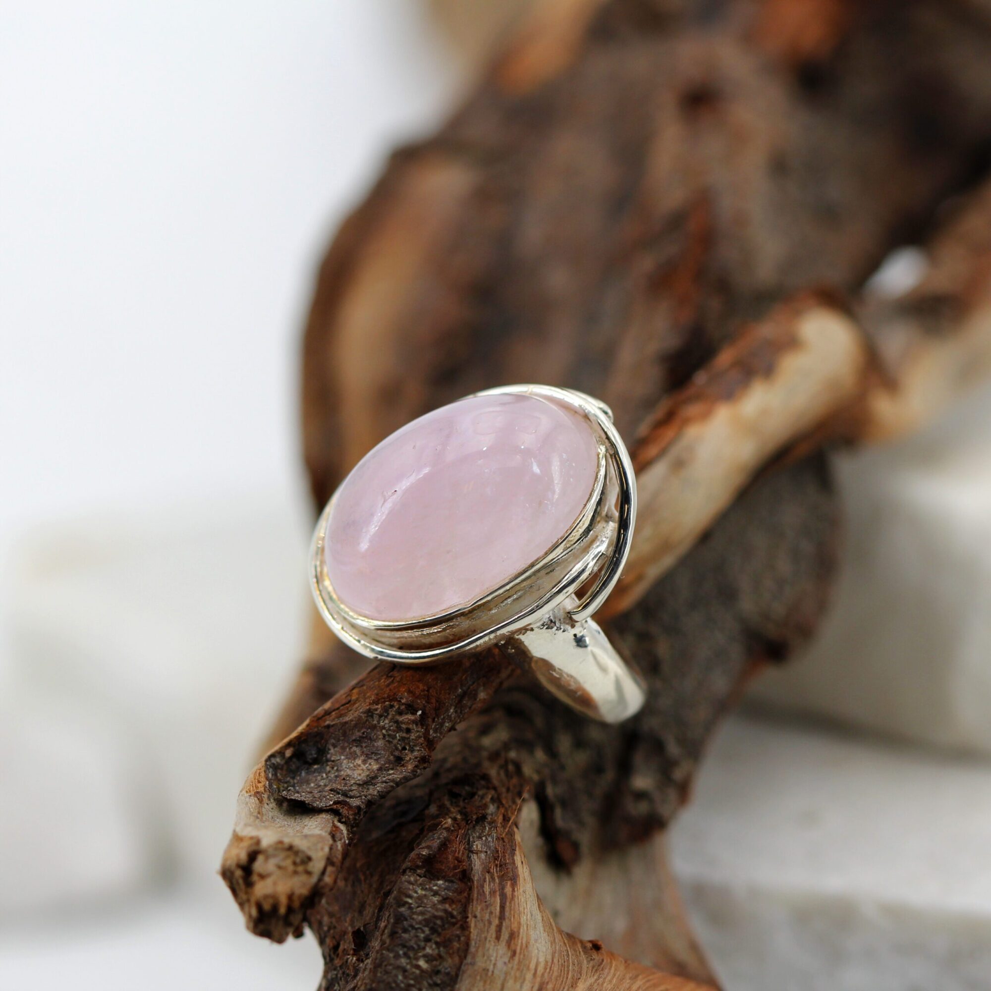 Anna Gioielli Anelli Anello Argento Morganite Cabochon Rosa