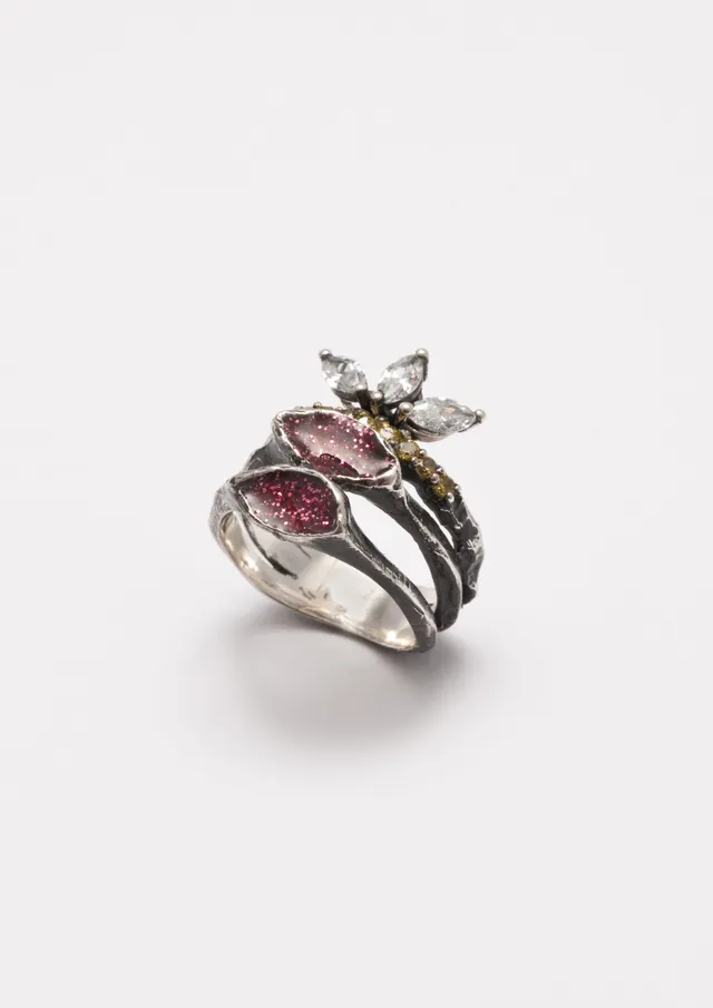 Voodoo Jewels Bold Shapes Cassia anello argento M