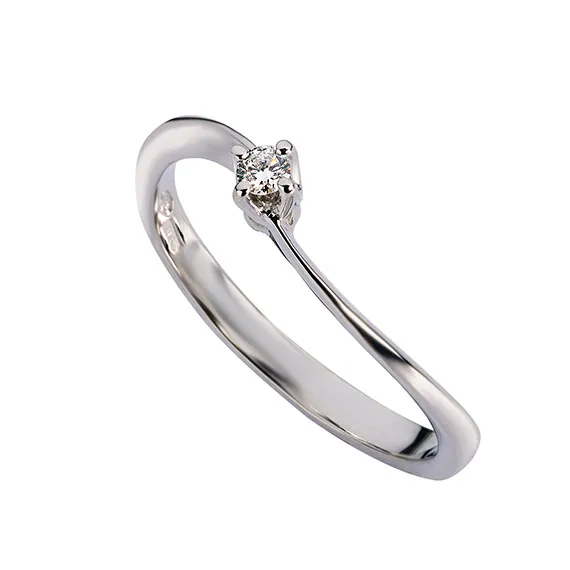 Polello Si Lo Voglio Anello Solitario Platino Diamante