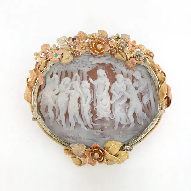 Anna Gioielli Gioielli Unici spilla cammeo Primavera oro 10 cm