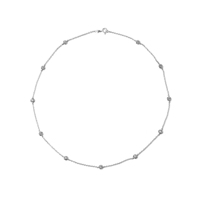 Noi Gioielli Firenze 1873 Unico collana oro bianco 18k diamanti 40 cm