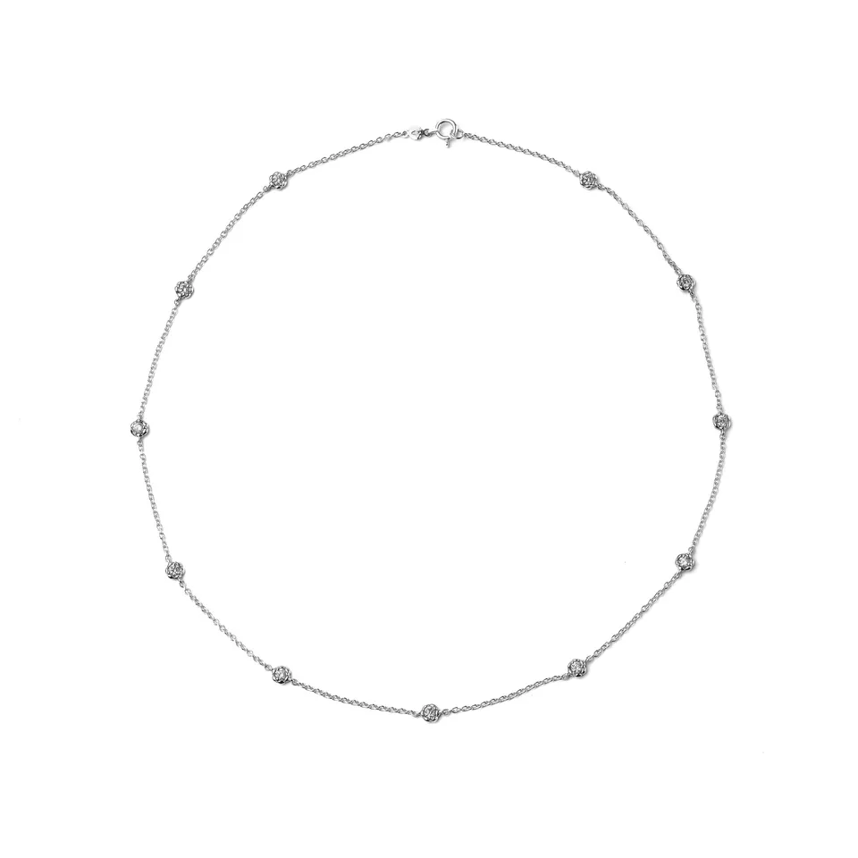 Noi Gioielli Firenze 1873 Unico collana oro bianco 18k diamanti 40 cm