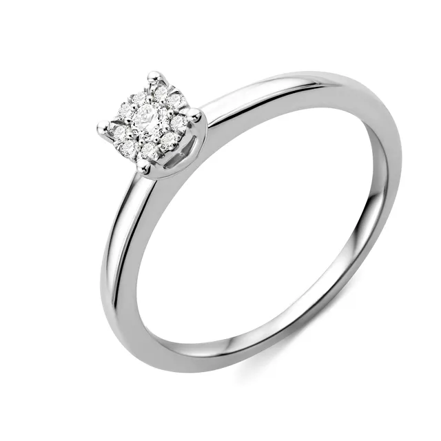 Miore Ring Anello Oro Bianco 9Kt 375