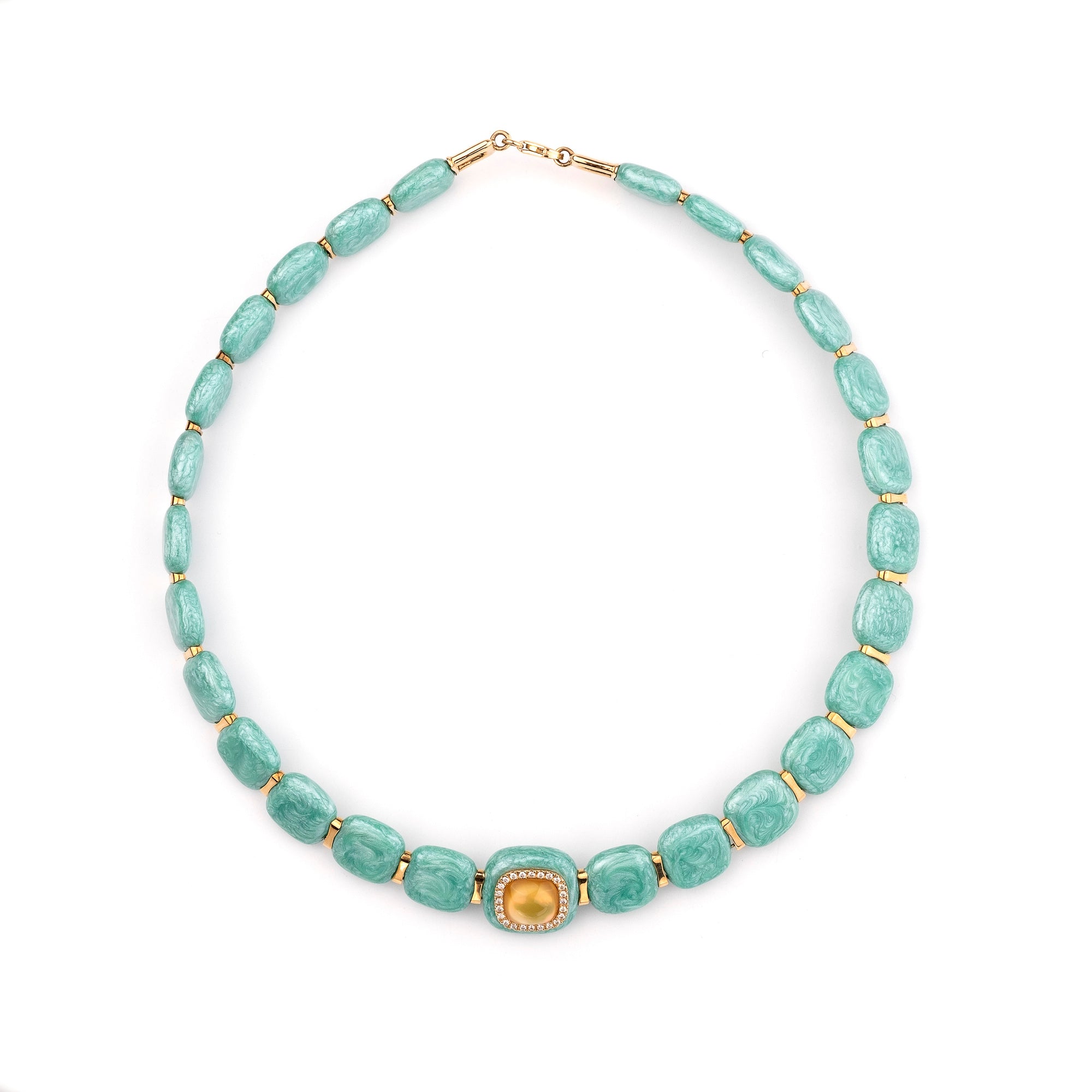 Noi Gioielli Firenze 1873 Mistica collana oro giallo citrino menta