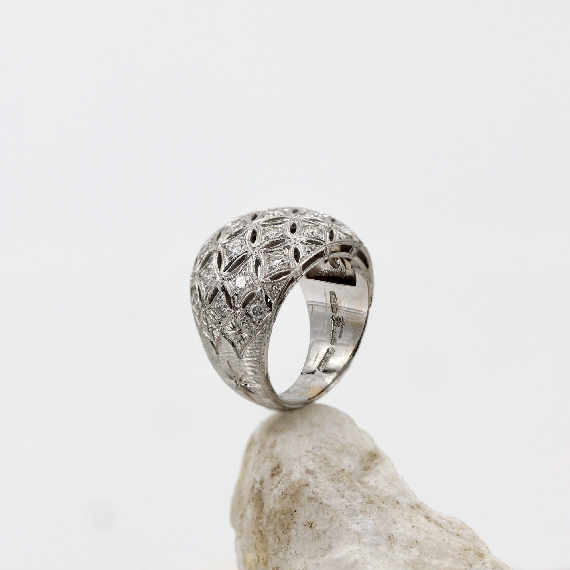 Anna Gioielli Fiorentino anello oro bianco diamanti 1,06 ct