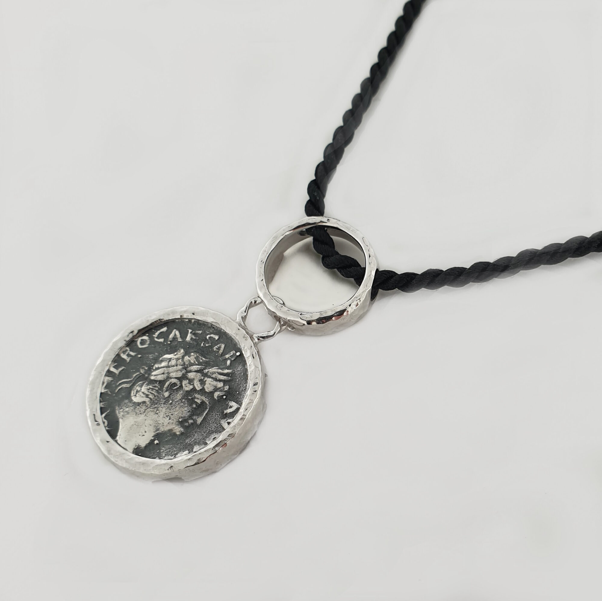 Anna Gioielli Monete Romane Pendente Argento Moneta Brunita