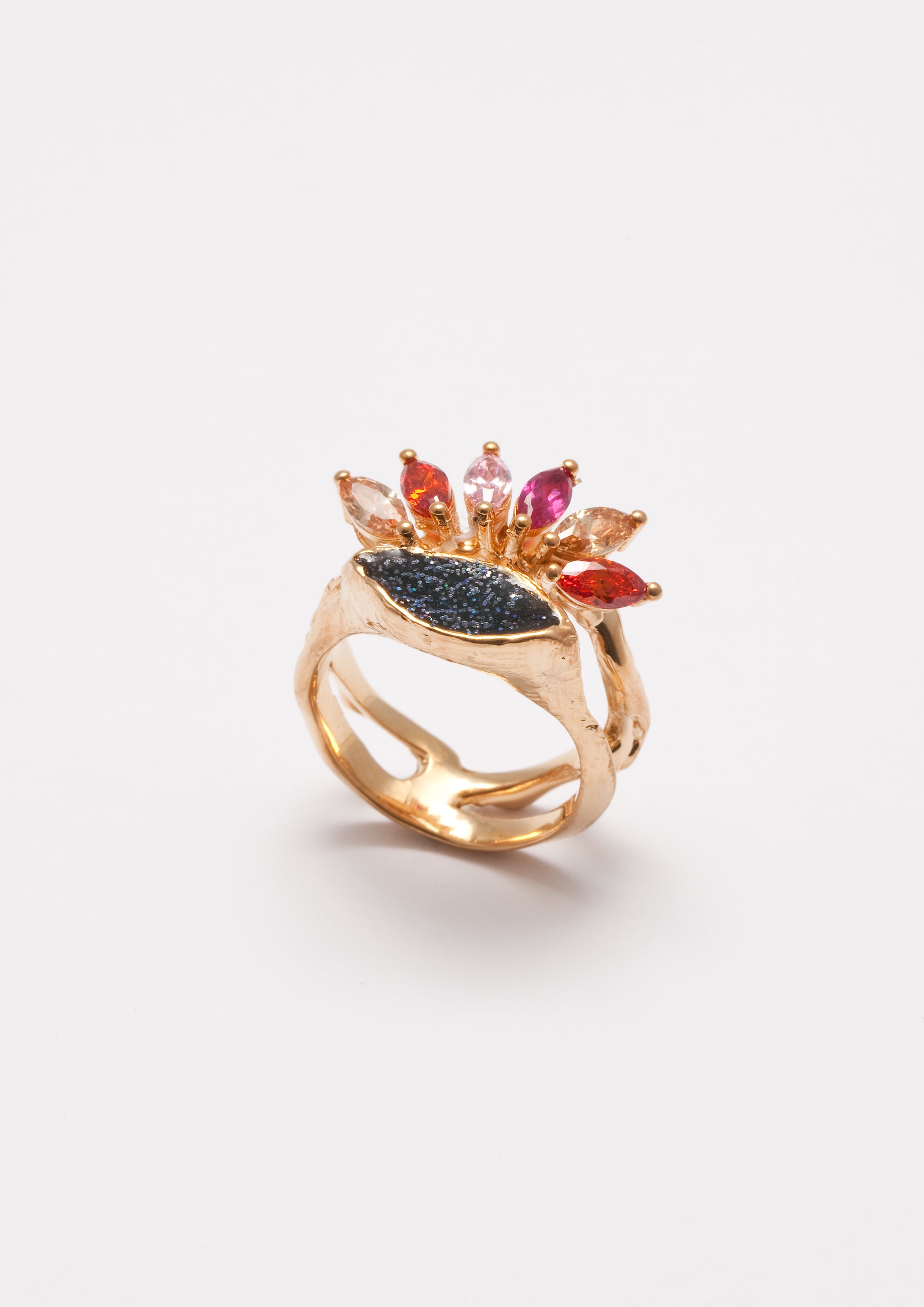 Voodoo Jewels Bold Shapes Amaranta anello marquise glitter