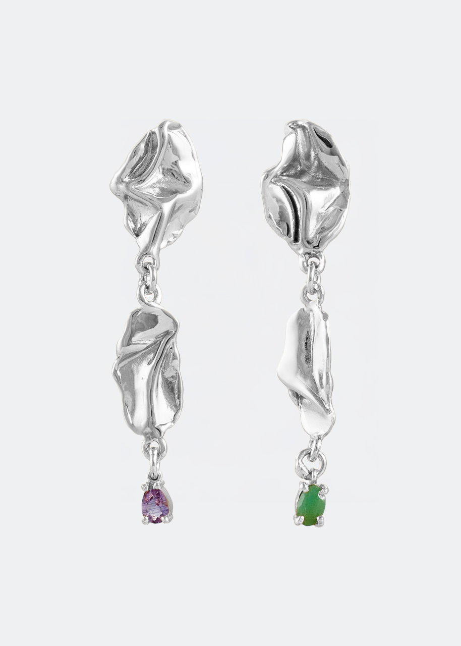 Voodoo Jewels Mini Voodoo Acapulco orecchini argento pietre