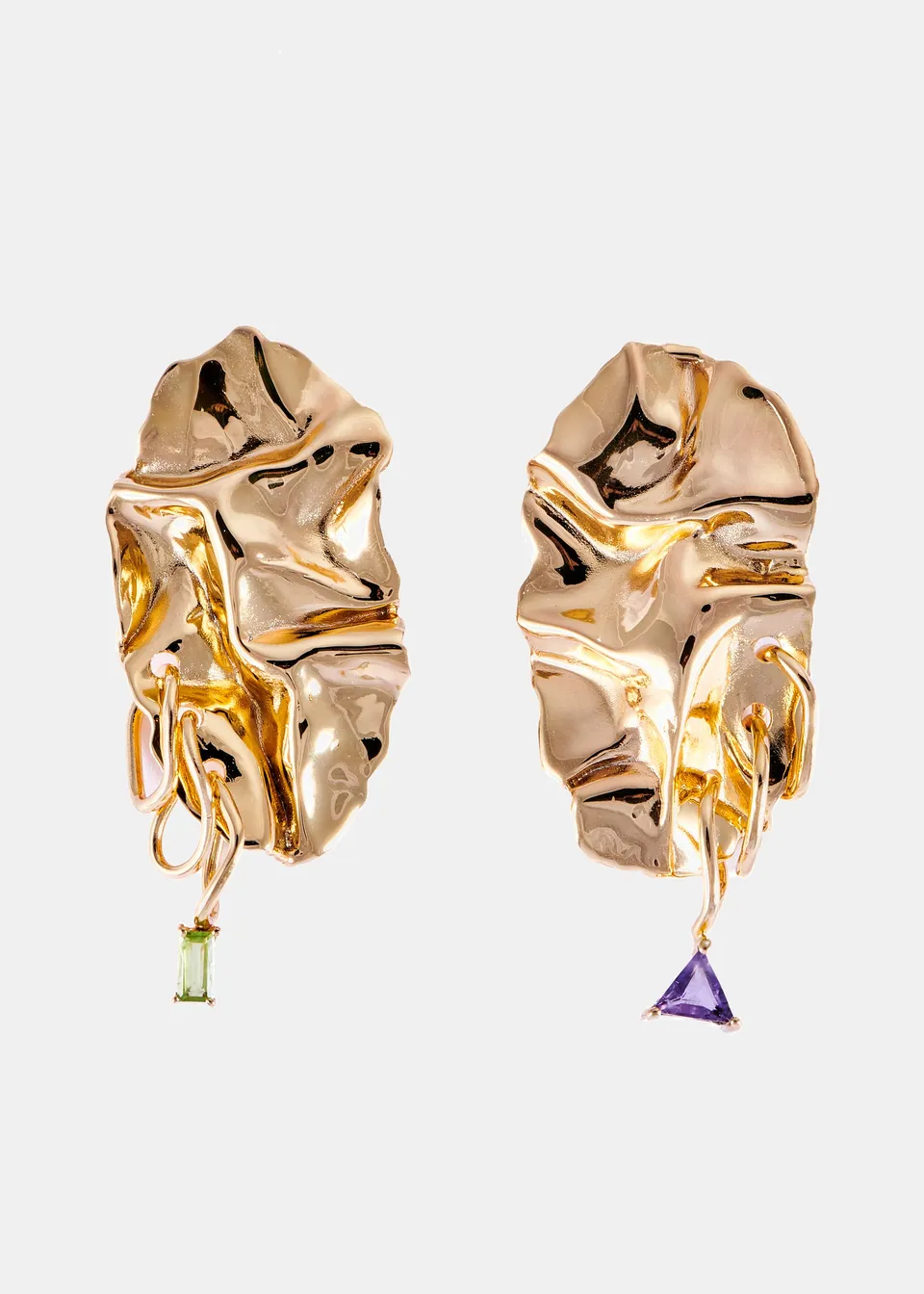 Voodoo Jewels Bold Shapes Iguala Orecchini Bronzo Pietre Naturali