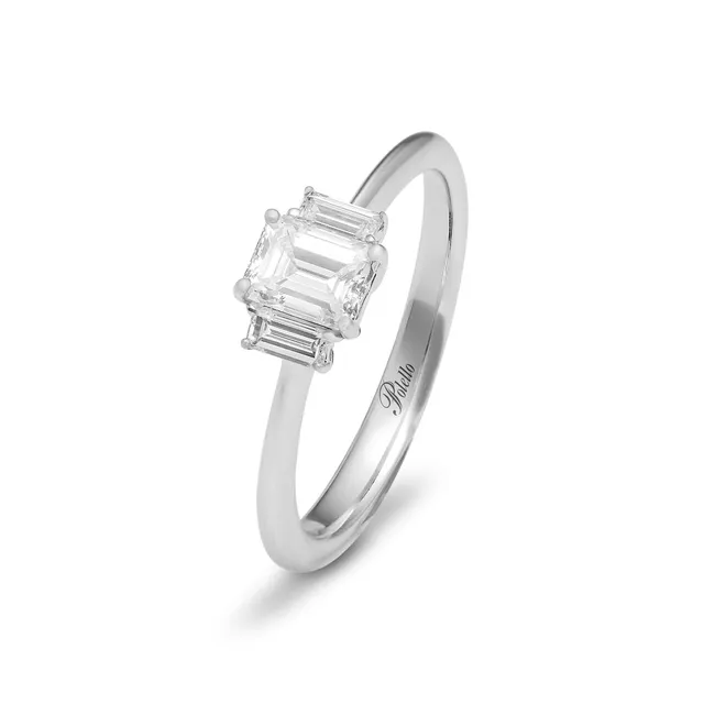 Polello Si Lo Voglio anello platino diamante smeraldo